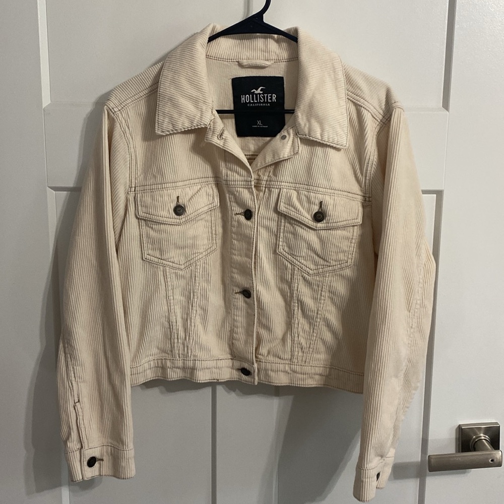 HOLLISTER Ivory/Cream Corduroy Blazer/Cropped Jacket. XL